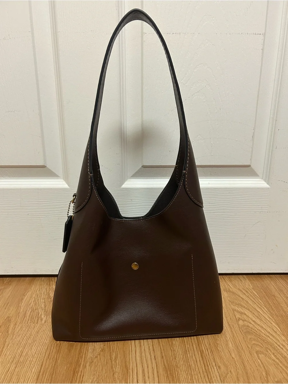 Coach Brooklyn Chocolate Brown Leather Shoulder bag